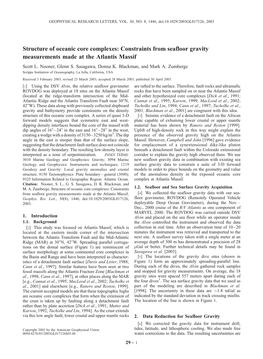 Structure of Oceanic Core Complexes: Constraints from Seafloor Gravity Measurements Made at the Atlantis Massif Scott L