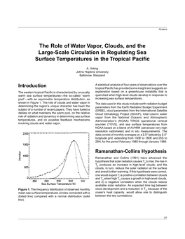 The Role of Water Vapor, Clouds, and the Large-Scale Circulation in Regulating Sea Surface Temperatures in the Tropical Pacific