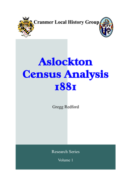 Census Analysis 1881 Research Volume 1