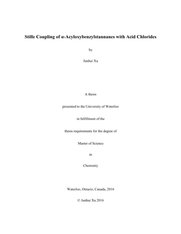 Stille Coupling of Α-Acyloxybenzylstannanes with Acid Chlorides