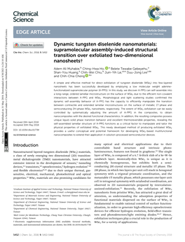 Supramolecular Assembly-Induced Structural Transition Over Exfoliated