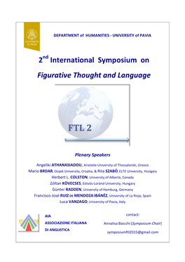 2 International Symposium on Figurative Thought and Language