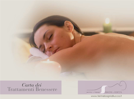 Trattamenti Benessere HOTEL & TERME BAGNI DI LUCCA Indice