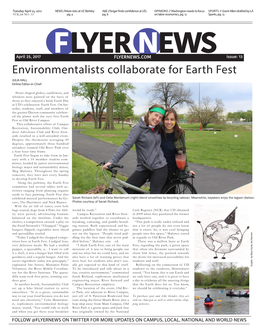 Environmentalists Collaborate for Earth Fest JULIA HALL Online Editor-In-Chief
