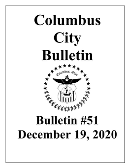 Bulletin #51 December 19, 2020