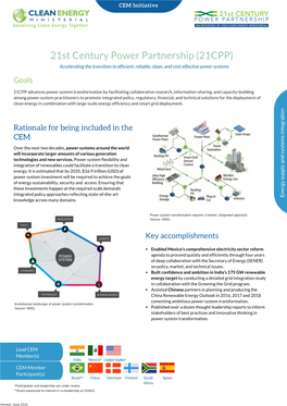 21CPP) Accelerating the Transition to Efficient, Reliable, Clean, and Cost-Effective Power Systems Goals