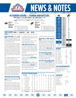 6 FLORIDA GATORS Vs. FLORIDA A&M RATTLERS