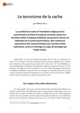 Le Terrorisme De La Vache