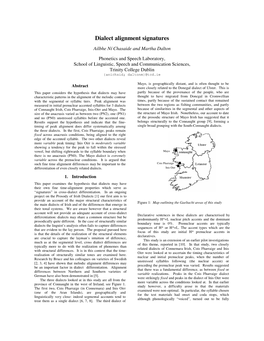 Dialect Alignment Signatures