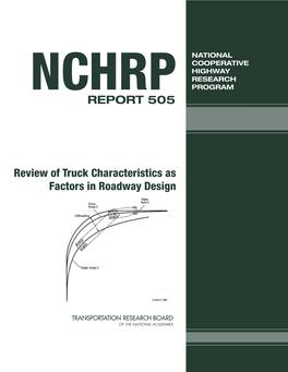 NCHRP Report 505 – Review of Truck Characteristics As Factors In