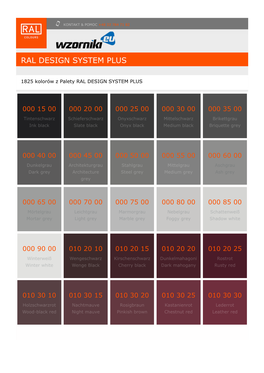 RAL DESIGN Colours