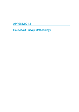 APPENDIX 1.1 Household Survey Methodology