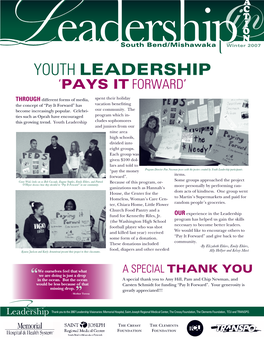 Youth Leadership ‘Pays It Forward’