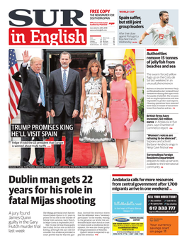 Dublin Man Gets 22 Years for His Role in Fatal Mijas Shooting
