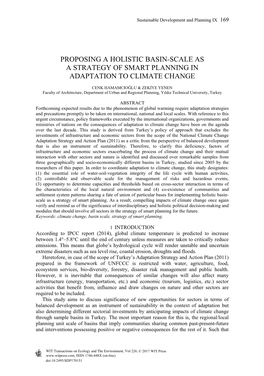 Proposing a Holistic Basin-Scale As a Strategy of Smart Planning in Adaptation to Climate Change