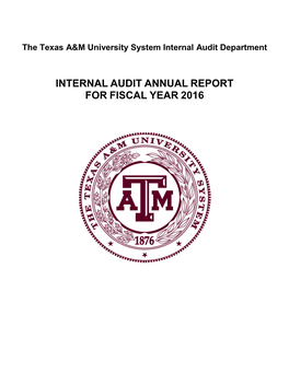 2016 Internal Audit Annual Report