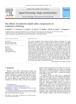 The Effects of Multiview Depth Video Compression on Multiview Rendering