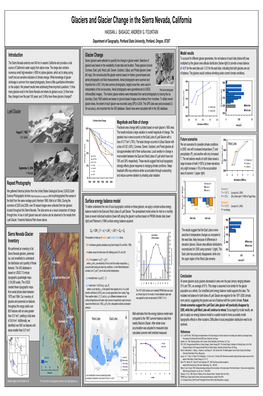 Glaciers and Glacier Change in the Sierra Nevada, California HASSAN J