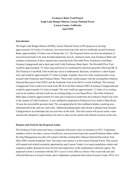 Fredonyer Butte Trail Project Eagle Lake Ranger District, Lassen National Forest Lassen County, California April 2020 Introducti
