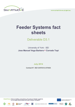 Public Transport Feeder Systems Fact Sheets