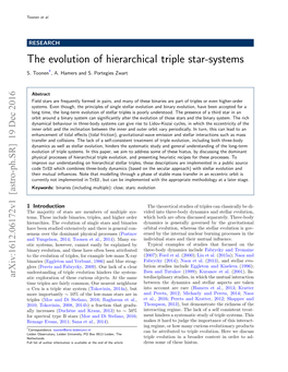 The Evolution of Hierarchical Triple Star-Systems