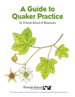 A Guide to Quaker Practice for Friends School of Minnesota