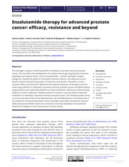 Enzalutamide Therapy for Advanced Prostate Cancer: Efficacy, Resistance and Beyond