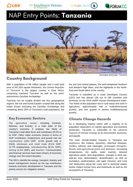 NAP Entry Points Tanzania (4-Pager)