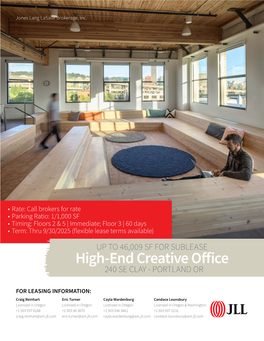 High-End Creative Office 240 SE CLAY - PORTLAND OR