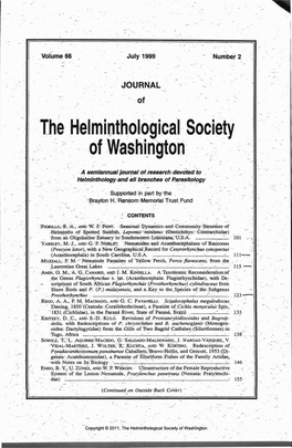 Journal of the Helminthological Society of Washington 66(2) 1999