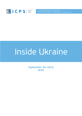 Inside Ukraine 59 September 20, 2016 PUBLIC POLICIES