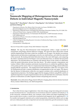 Nanoscale Mapping of Heterogeneous Strain and Defects in Individual Magnetic Nanocrystals