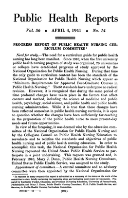 Public Health Reports Vol