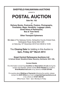 POSTAL AUCTION Sale No