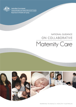 NATIONAL GUIDANCE on COLLABORATIVE Maternity Care