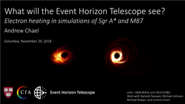 What Will the Event Horizon Telescope See? Electron Heating in Simulations of Sgr A* and M87 Andrew Chael