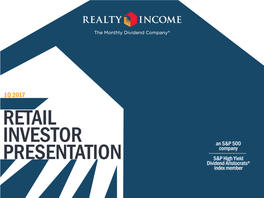 Realty Income Retail Investor Presentation 1Q2017