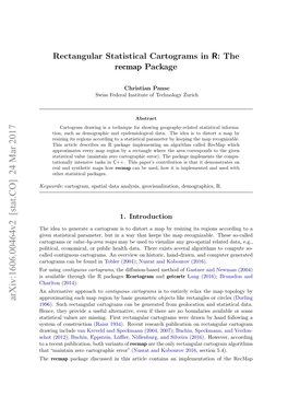 Rectangular Statistical Cartograms in R: the Recmap Package