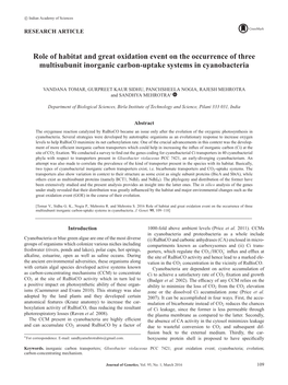 Role of Habitat and Great Oxidation Event on the Occurrence of Three Multisubunit Inorganic Carbon-Uptake Systems in Cyanobacteria