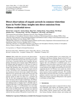 Insights Into Direct Emissions from Chinese Residential Stoves