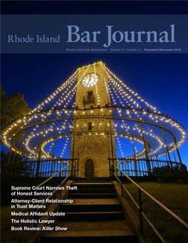 Rhode Island Bar Journal, 115 Cedar Street, 3 the Tragedy of Wrongful Convictions Providence, RI 02903, (401) 421-5740