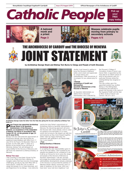 THE ARCHDIOCESE of CARDIFF and the DIOCESE of MENEVIA JOINT STATEMENT