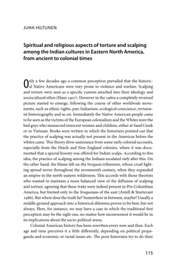 Spiritual and Religious Aspects of Torture and Scalping Among the Indian Cultures in Eastern North America, from Ancient to Colonial Times