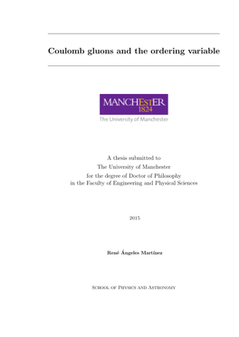 Coulomb Gluons and the Ordering Variable