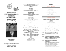 PBESA 2003 Program