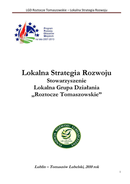 LGD Roztocze Tomaszowskie – Lokalna Strategia Rozwoju