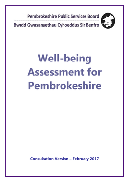 Well-Being Assessment for Pembrokeshire