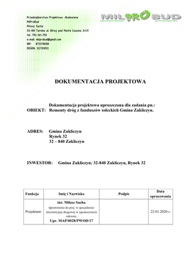 Dokumentacja Projektowa