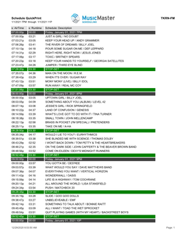 Schedule Quickprint TKRN-FM