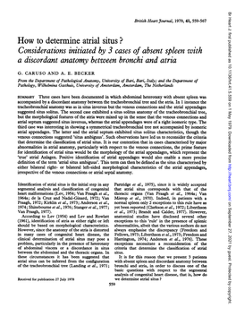 How to Determine Atrial Situs ? Considerations Initiated by 3 Cases of Absent Spleen with a Discordant Anatomy Between Bronchi and Atria